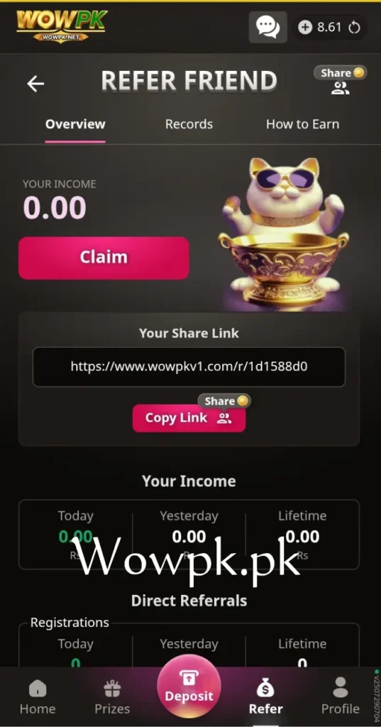 WOWPK login
